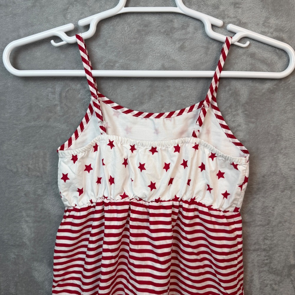 The Childrens Place Dress Girls 14 Red White Blue Stars Stripes Patriotic Summer - Picture 7 of 10